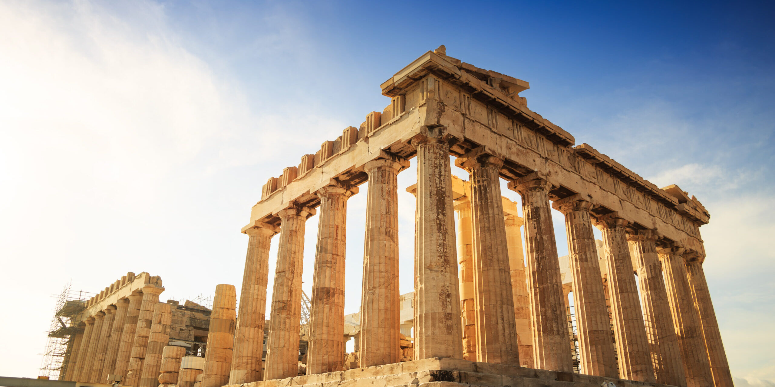 Acropolis Hill, Parthenon, Athens, Greece. Odeon Herodes Atticus.